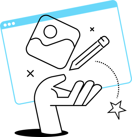 Desarrollo web en línea  Ilustración