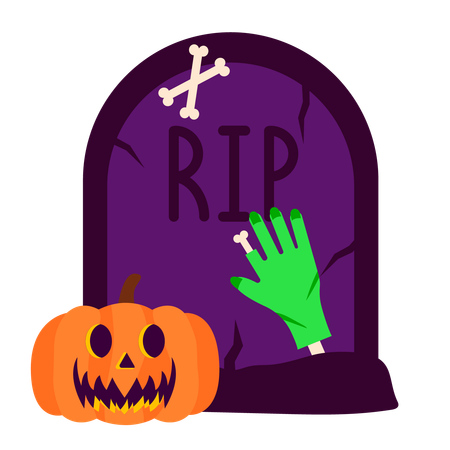 Descanse en paz Halloween  Ilustración