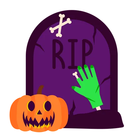 Descanse en paz Halloween  Ilustración