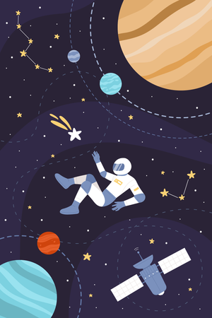 Descubrimiento espacial  Ilustración