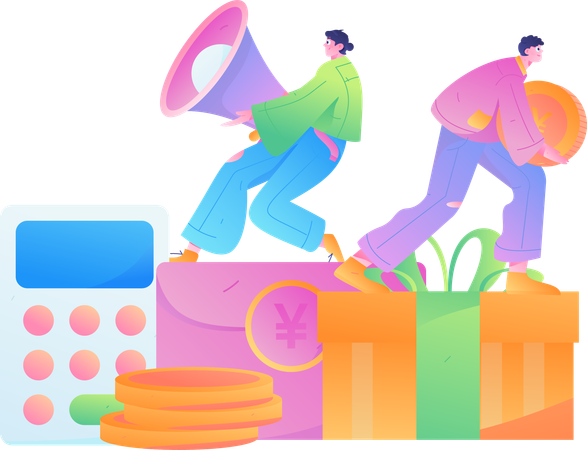 Descuento de compras  Ilustración