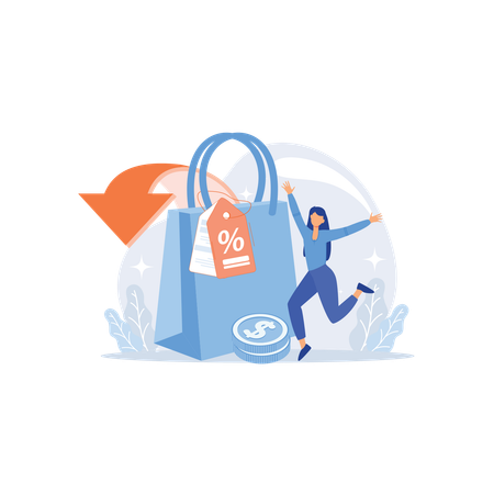 Descuentos en compras  Illustration