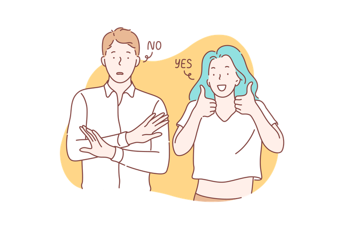 Desentendimento de casal  Illustration