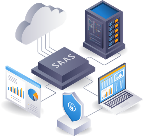 Desenvolvedor de servidor de software como serviço  Ilustração