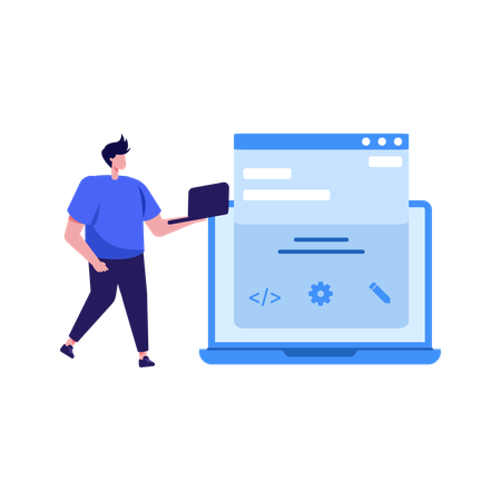 Desenvolvedor web  Ilustração