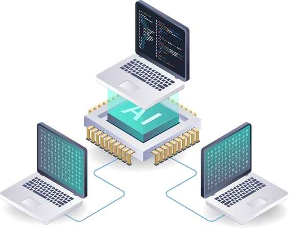 Desenvolvimento de programas de inteligência artificial  Ilustração