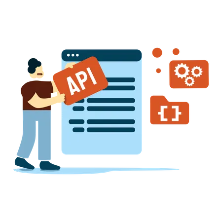 Desenvolvimento de API  Ilustração