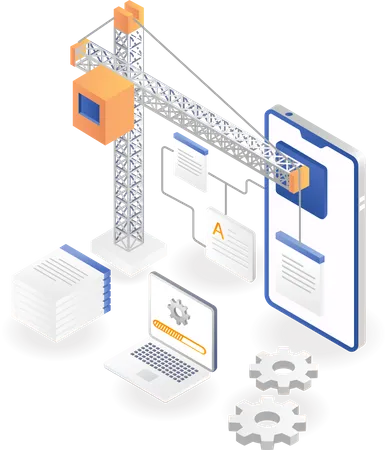 Desenvolvimento de aplicativos móveis  Ilustração