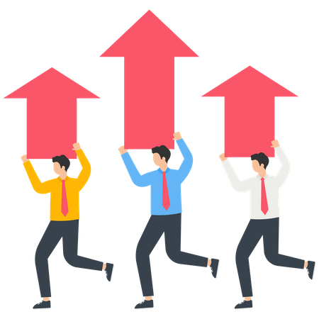 Desenvolvimento de carreira e crescimento de investimento  Ilustração