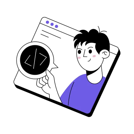 Desenvolvimento de codificação por engenheiro  Ilustração