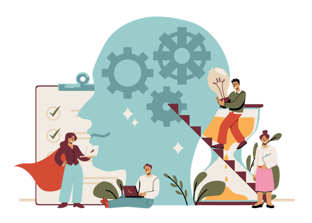 Desenvolvimento de habilidades de equipe  Ilustração