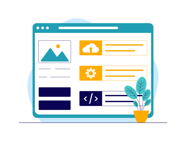Desenvolvimento de sites  Ilustração