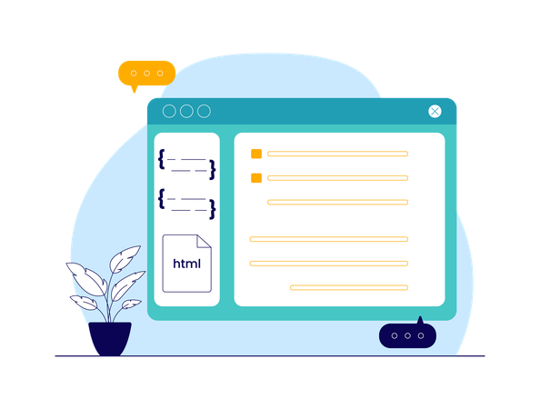 Desenvolvimento de sites  Ilustração