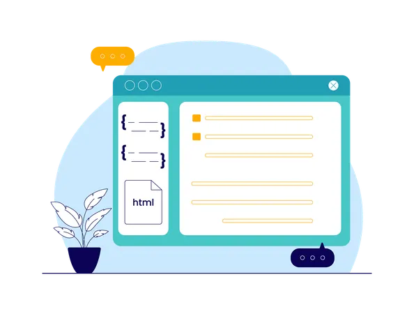 Desenvolvimento de sites  Ilustração