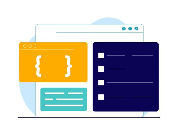 Desenvolvimento de sites  Ilustração