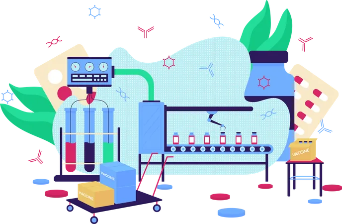 Desenvolvimento de vacinas  Ilustração