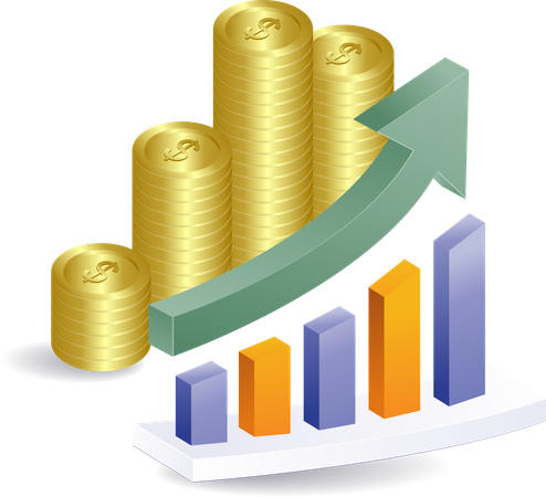 Análise de desenvolvimento financeiro empresarial  Ilustração