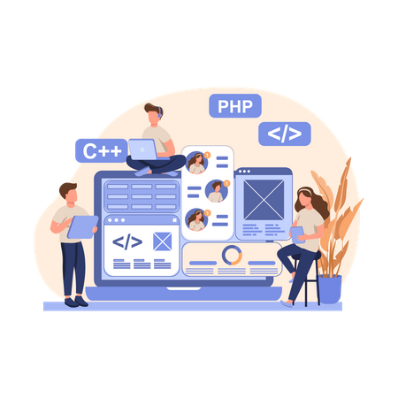 Desenvolvimento Front-End  Illustration