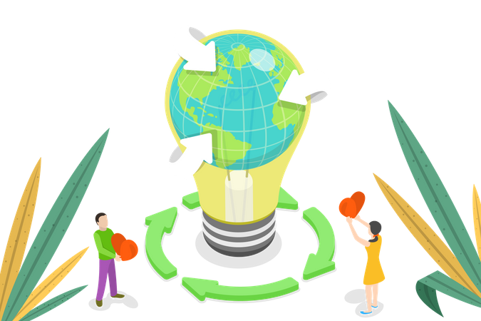 Desenvolvimento sustentável  Ilustração