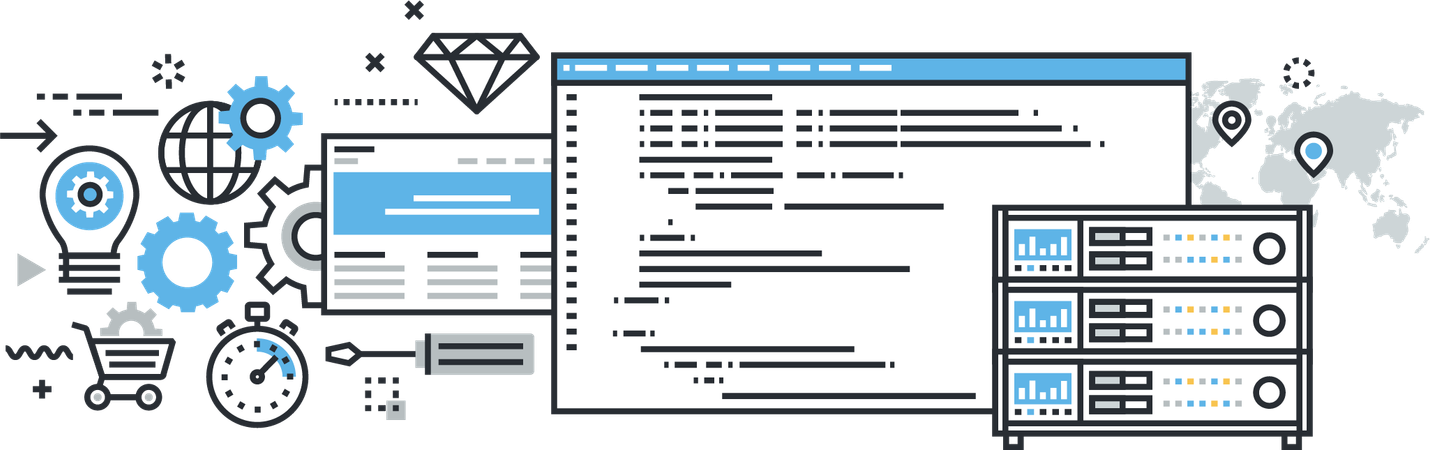 Desenvolvimento web  Ilustração