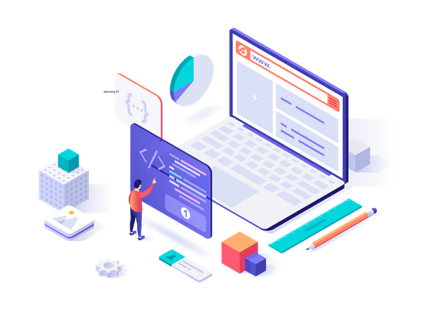 Desenvolvimento web  Ilustração