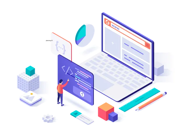 Desenvolvimento web  Ilustração
