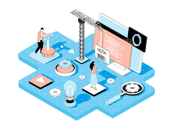 Desenvolvimento web  Illustration