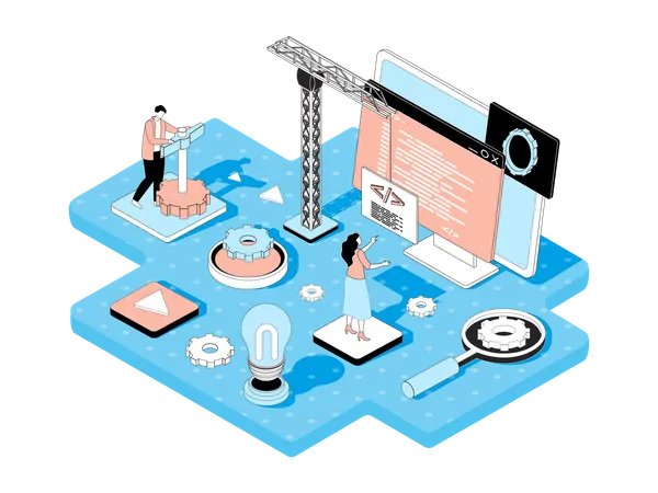 Desenvolvimento web  Illustration