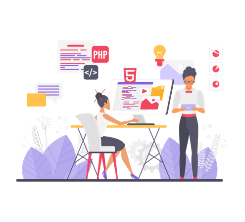 Desenvolvimento web  Illustration