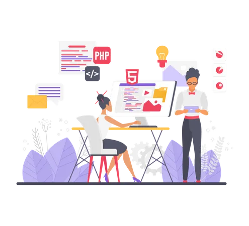 Desenvolvimento web  Illustration