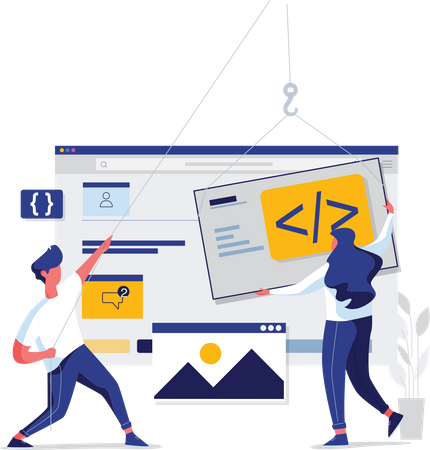 Desenvolvimento web  Ilustração