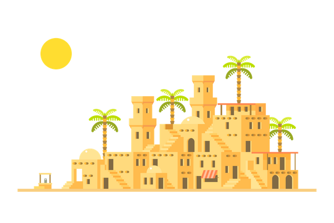 Desert castle Illustration