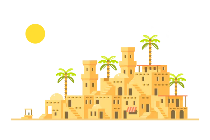 Desert castle  Illustration