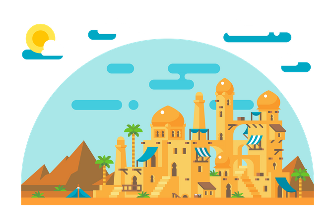 Desert Castle  Illustration