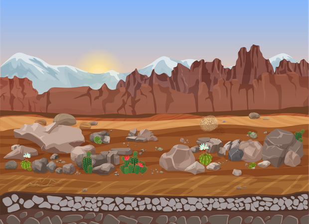 Desert landscape Illustration