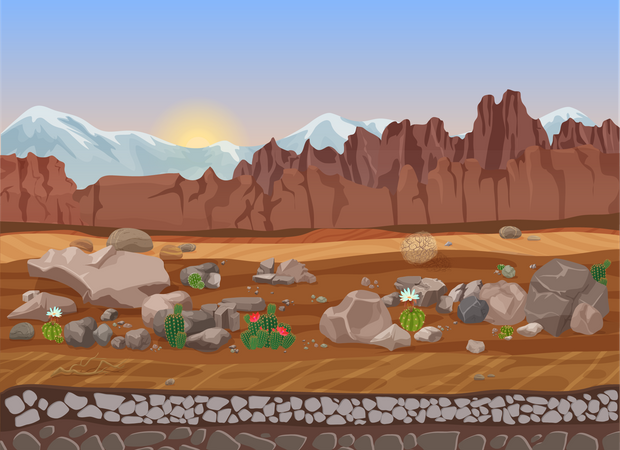 Desert landscape  Illustration