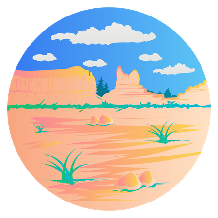 Desert Landscape  Illustration