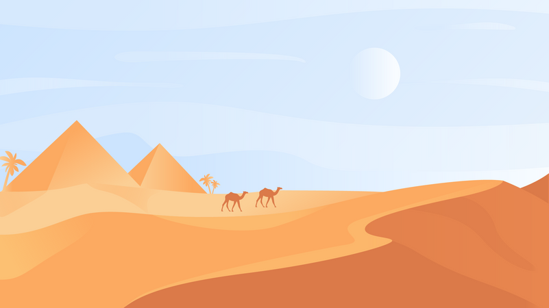 Deserto egípcio  Ilustração