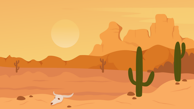 Deserto mexicano  Ilustração