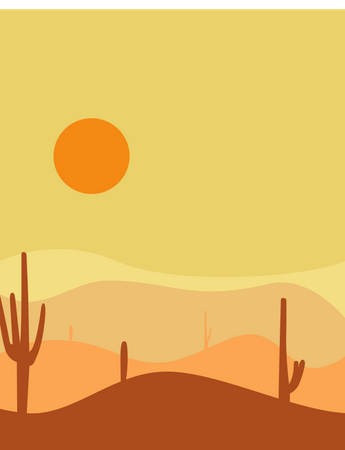 Deserto quente  Ilustração