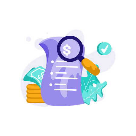 Desglose de pagos  Ilustración