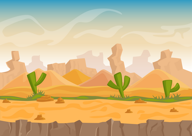 Desierto arenoso  Ilustración