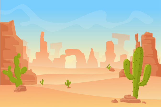 Desierto arenoso  Ilustración