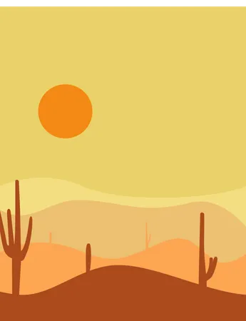 Desierto caliente  Ilustración