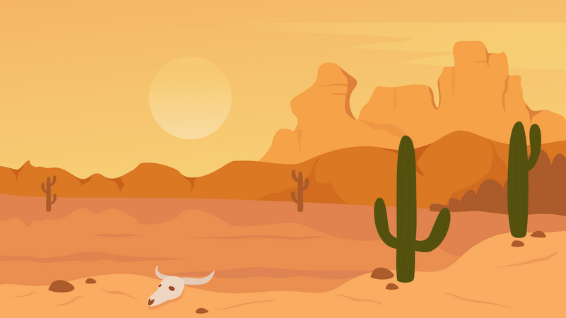 Desierto mexicano  Ilustración