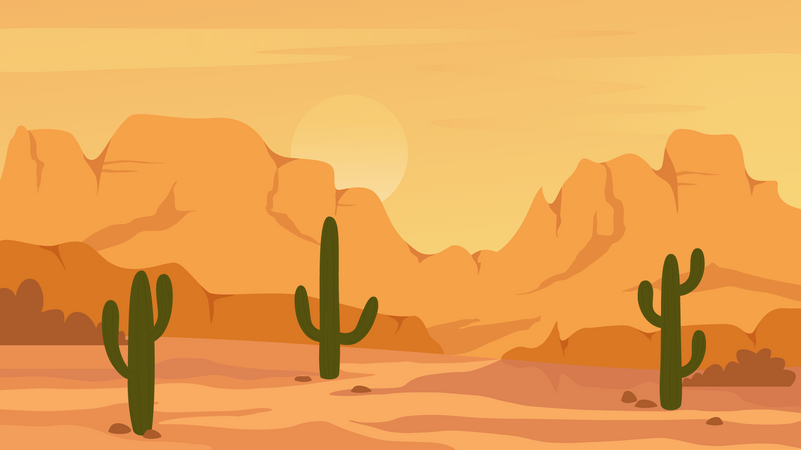 Desierto mexicano  Ilustración