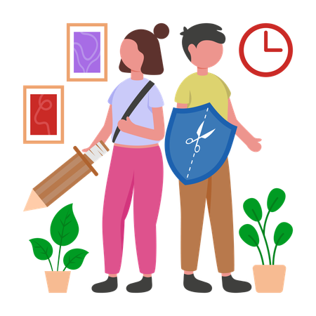 Design Community securing online data  Illustration
