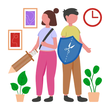 Design Community securing online data  Illustration