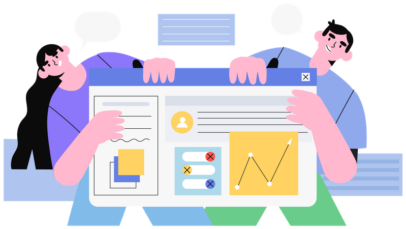 Design de interface do usuário da web  Ilustração