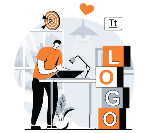 Design de logotipo  Ilustração